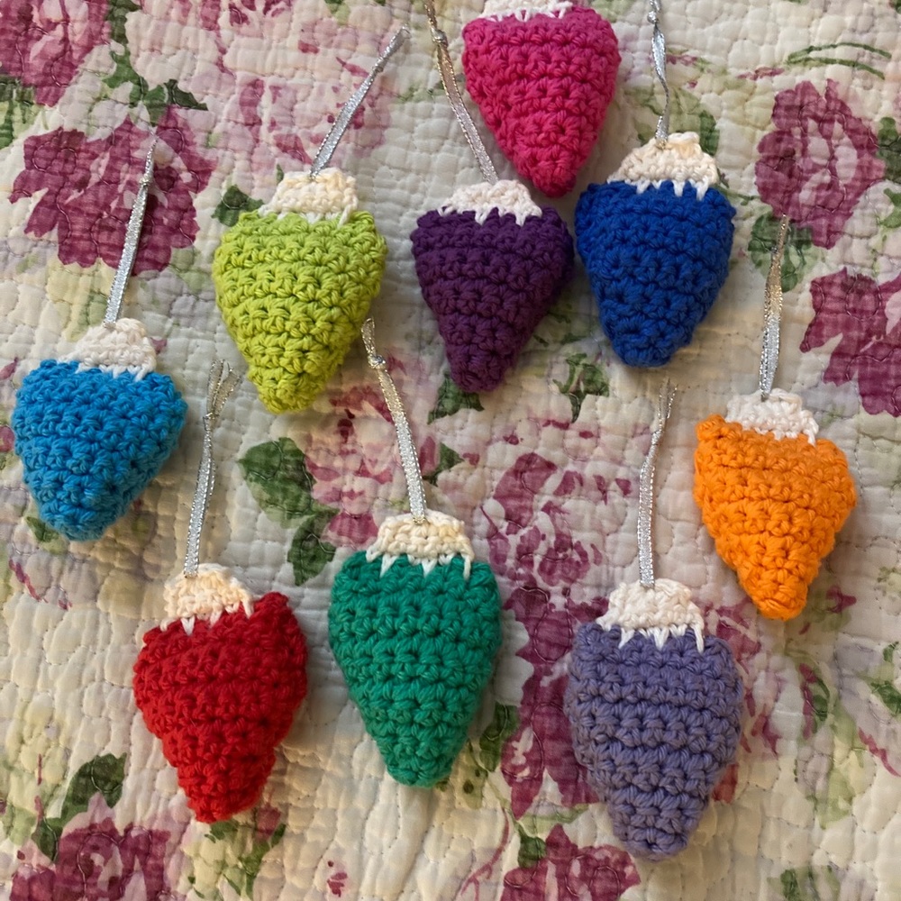 Set of 9 Handmade Crochet “lights”